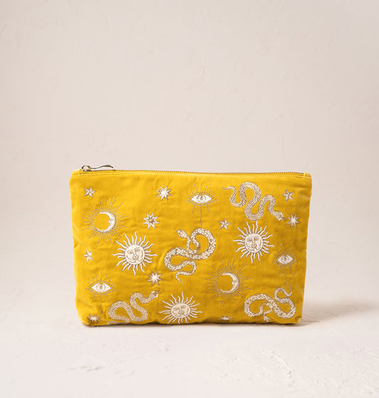 Alchemy Velvet Mustard Yellow Everyday Pouch