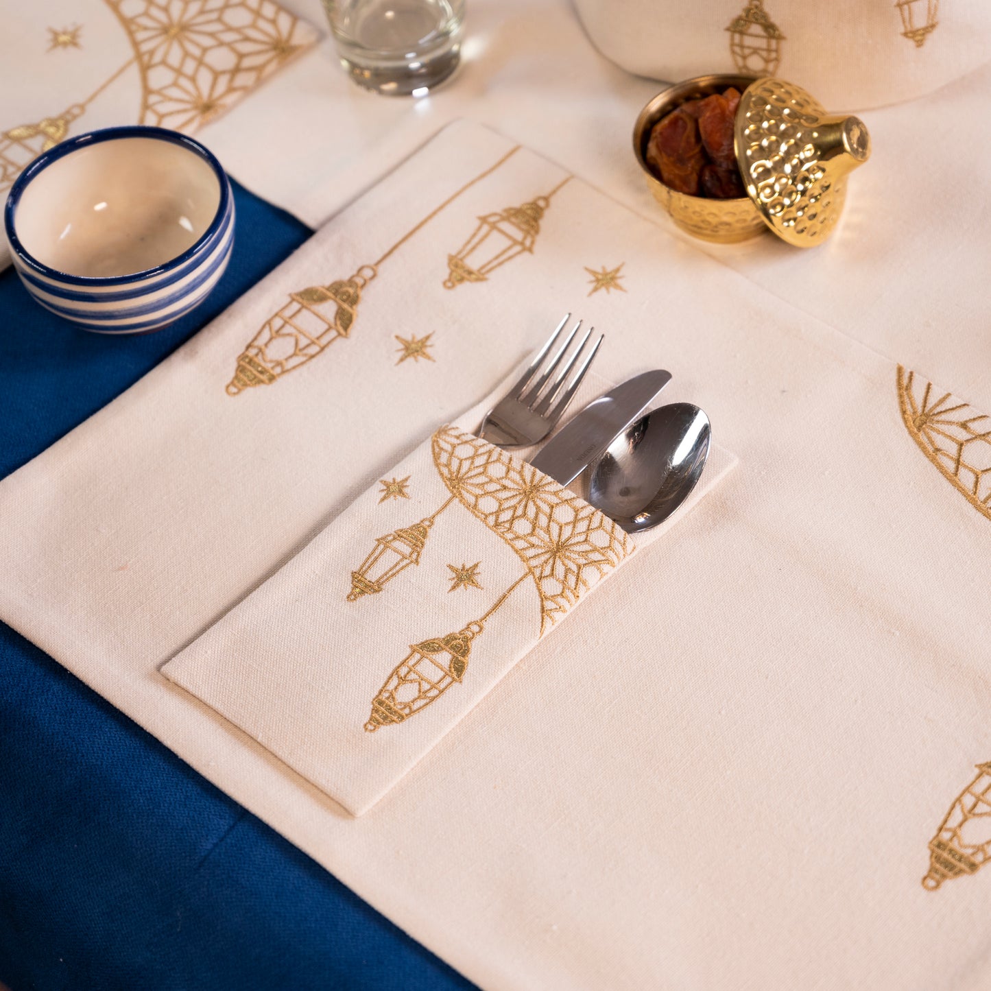 Golden Lantern Cutlery Sleeve