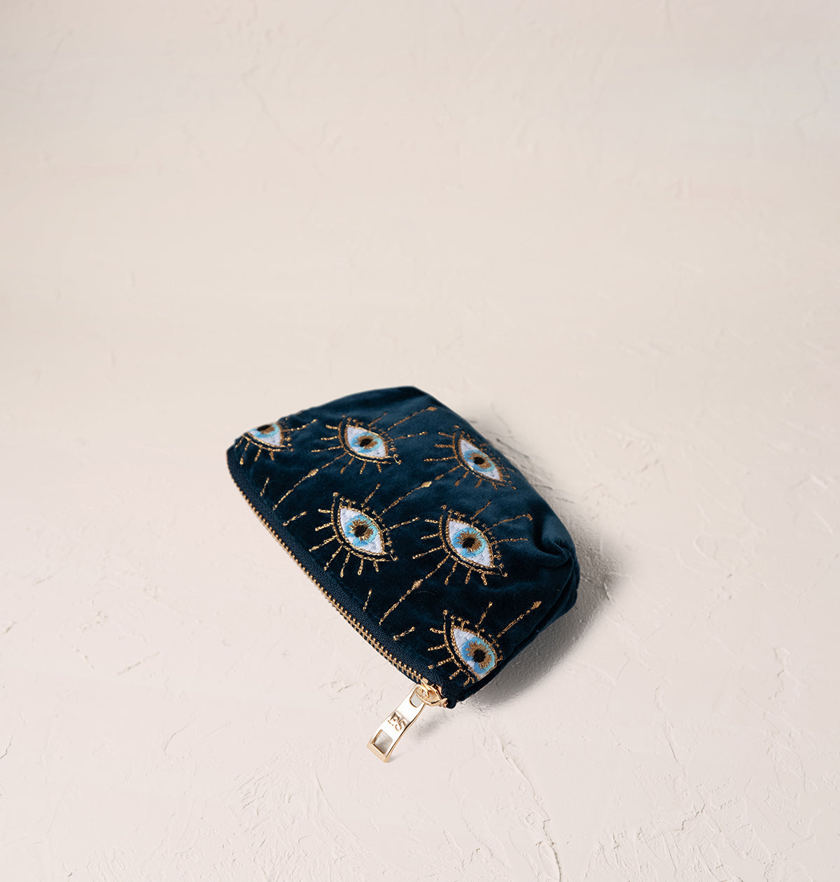 Mystical Eye Ink Blue Velvet Coin Purse