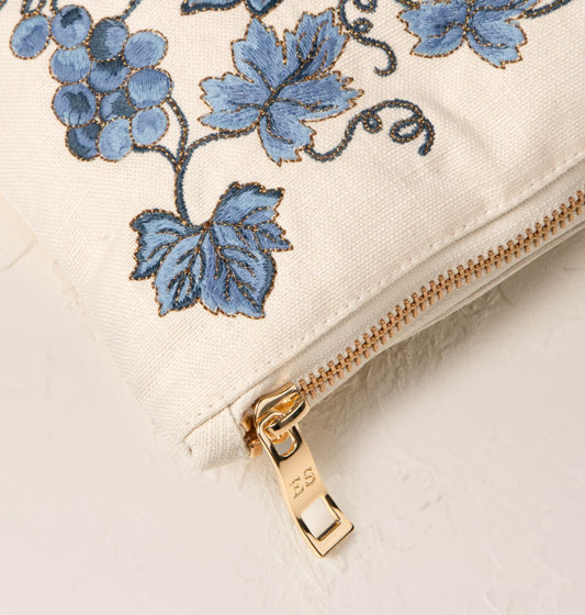 Grapevine Canvas Everyday Pouch Cream