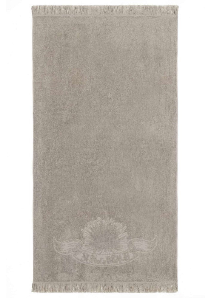 Greige Monochrome Beach Towel