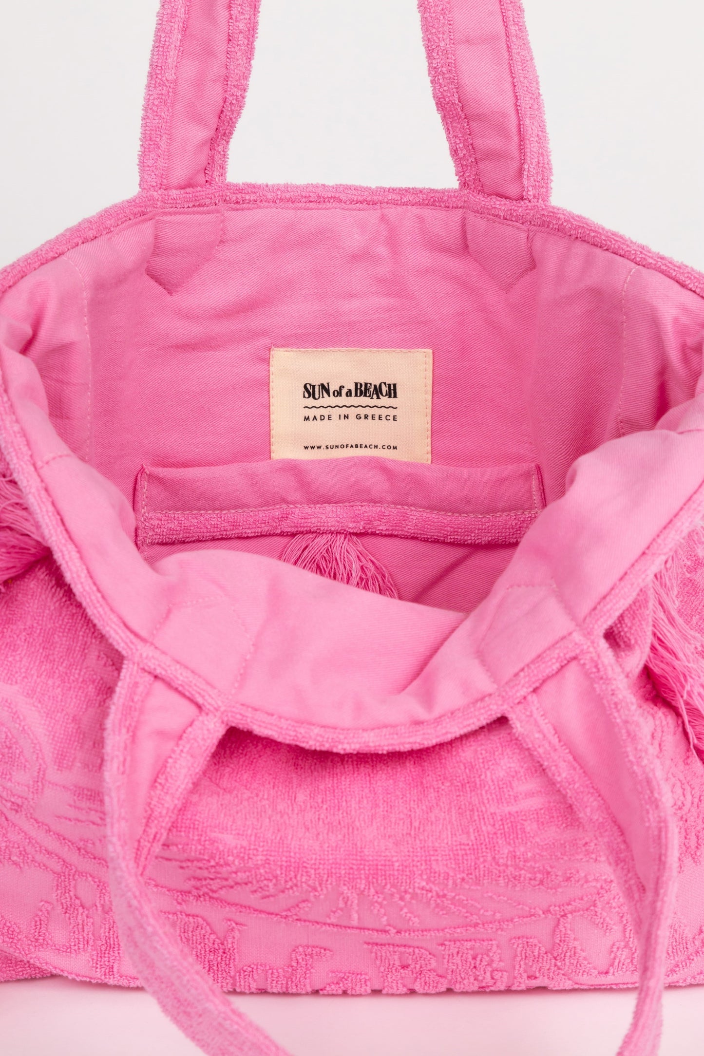 Bubblegum Terry Tote Beach Bag