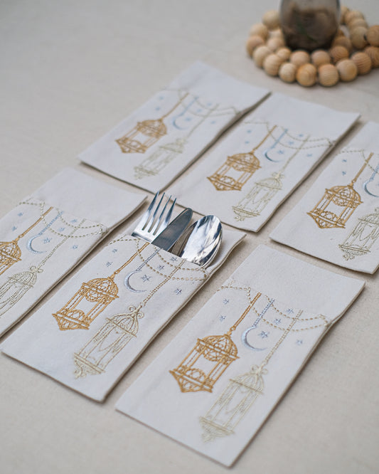 Hanging Lanterns Cutlery Sleeve