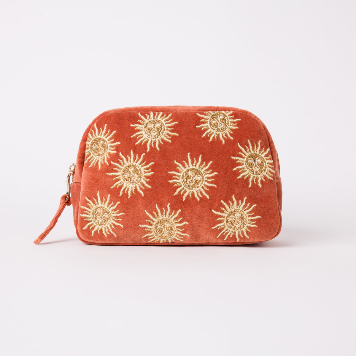 Sun Goddess Rust Velvet Makeup Bag