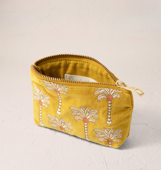 Sunrise Palms Velvet Coin Purse