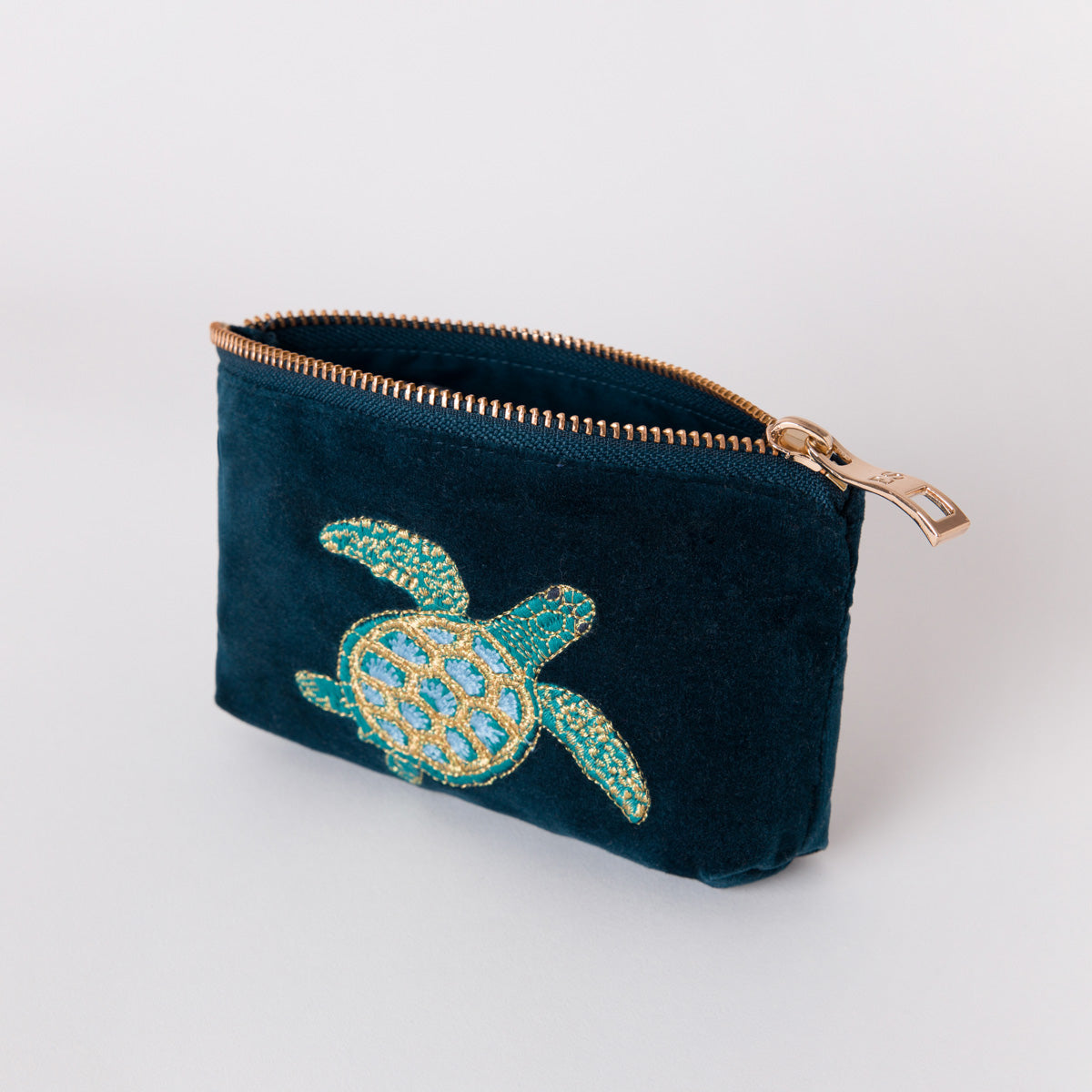 Turtle Conservation Marine Velvet Coin Purse