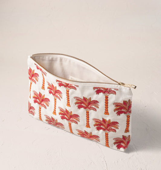 Sunrise Palms Sea Salt Cotton Everyday Pouch