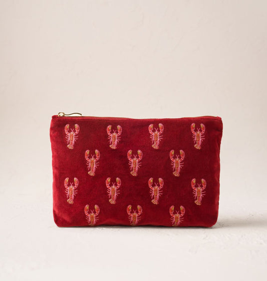 Lobster Velvet Everyday Pouch Rouge