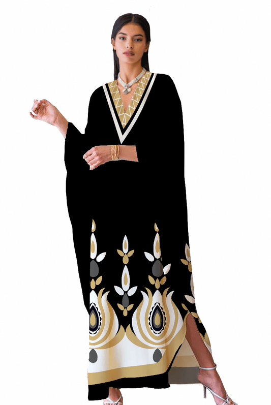 Barred Long Kaftan