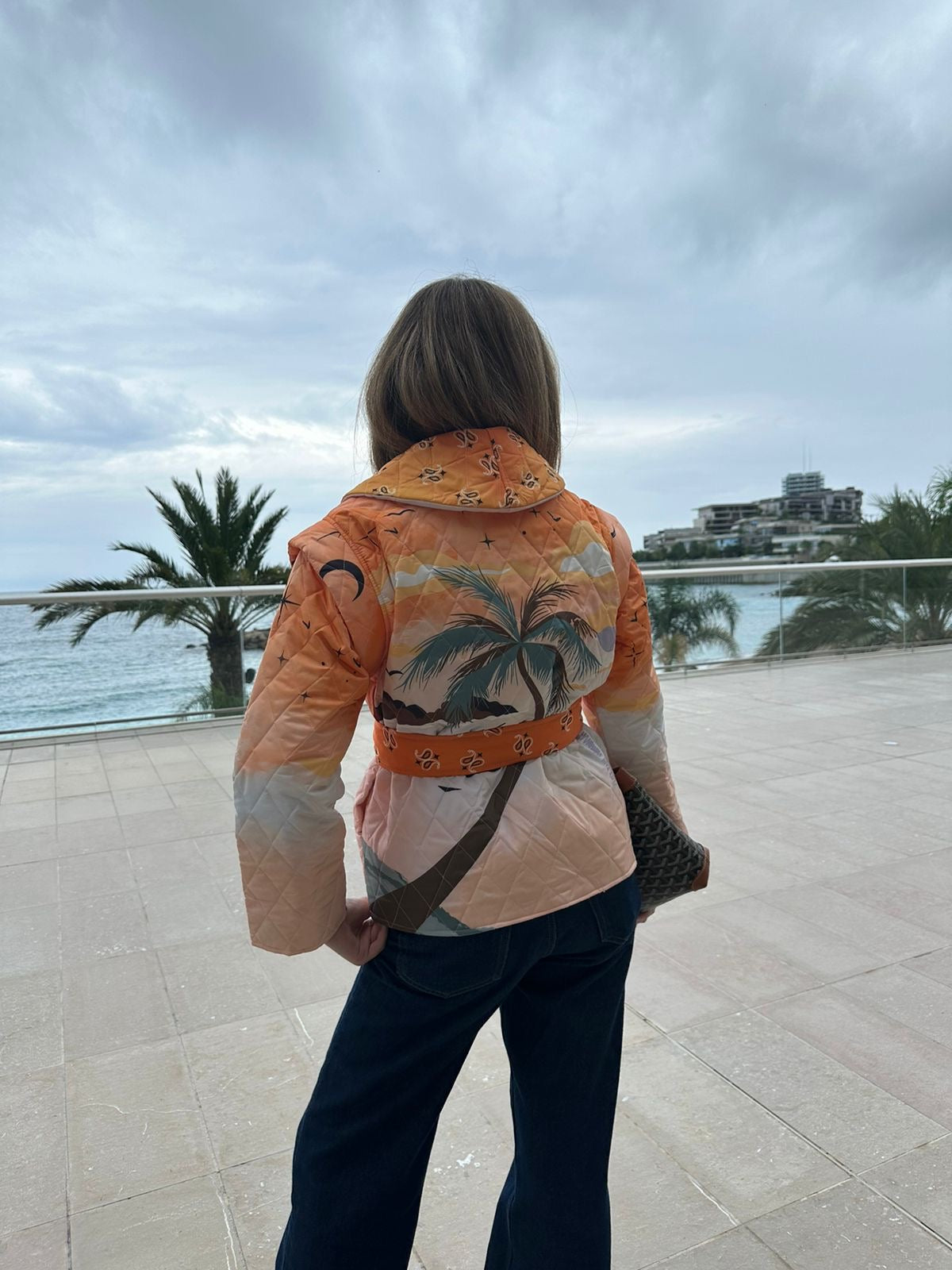 Double sided orange palm vest