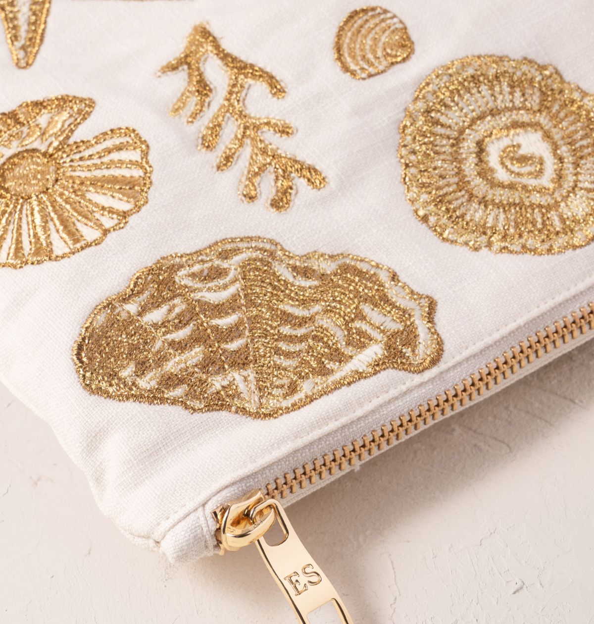 Ocean Treasures Cotton Everyday Pouch Cream