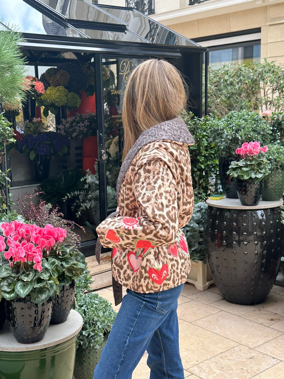 Double sided leopard vest