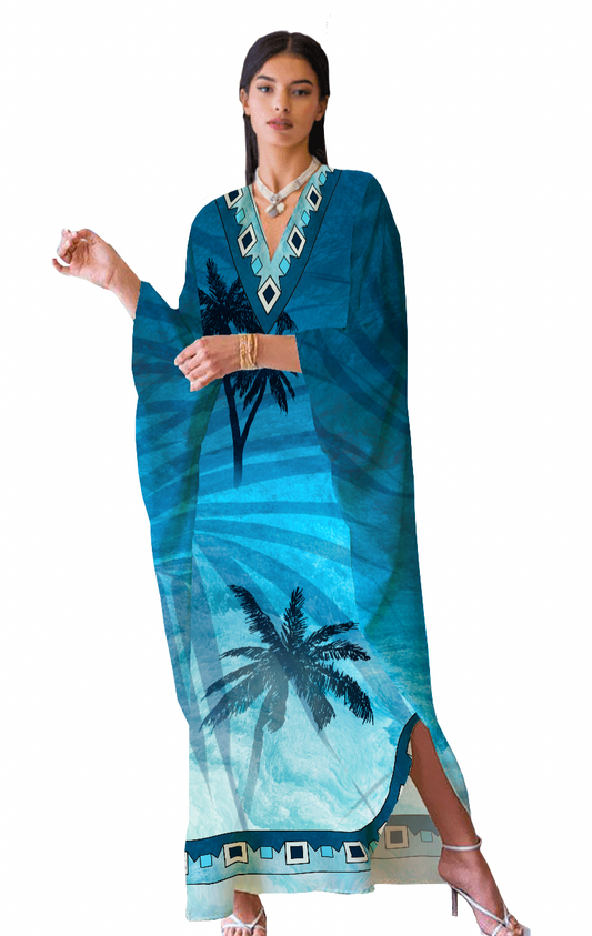 Aqua Long Kaftan