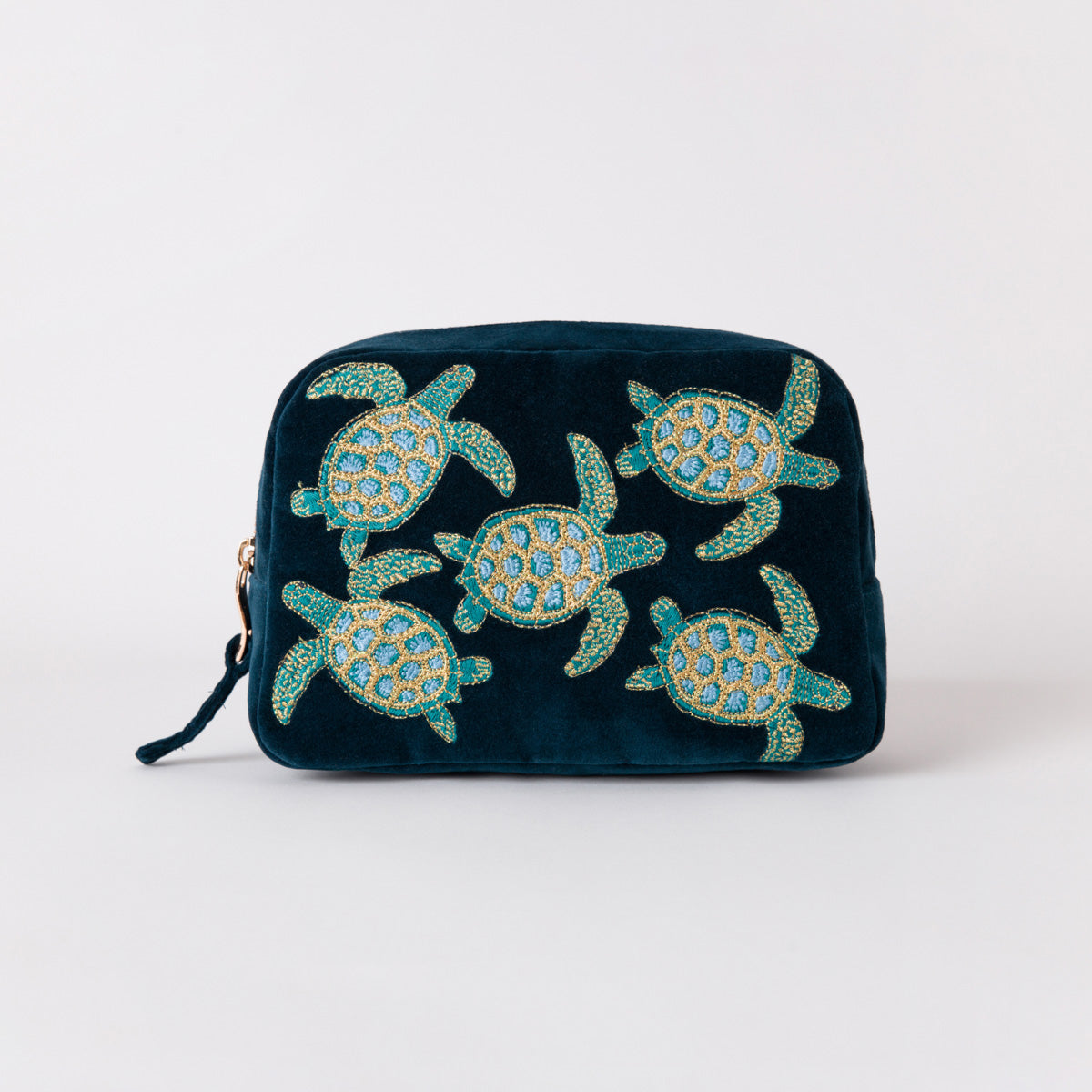 Swimming Turtle Marine Navy Cosmetics Bag