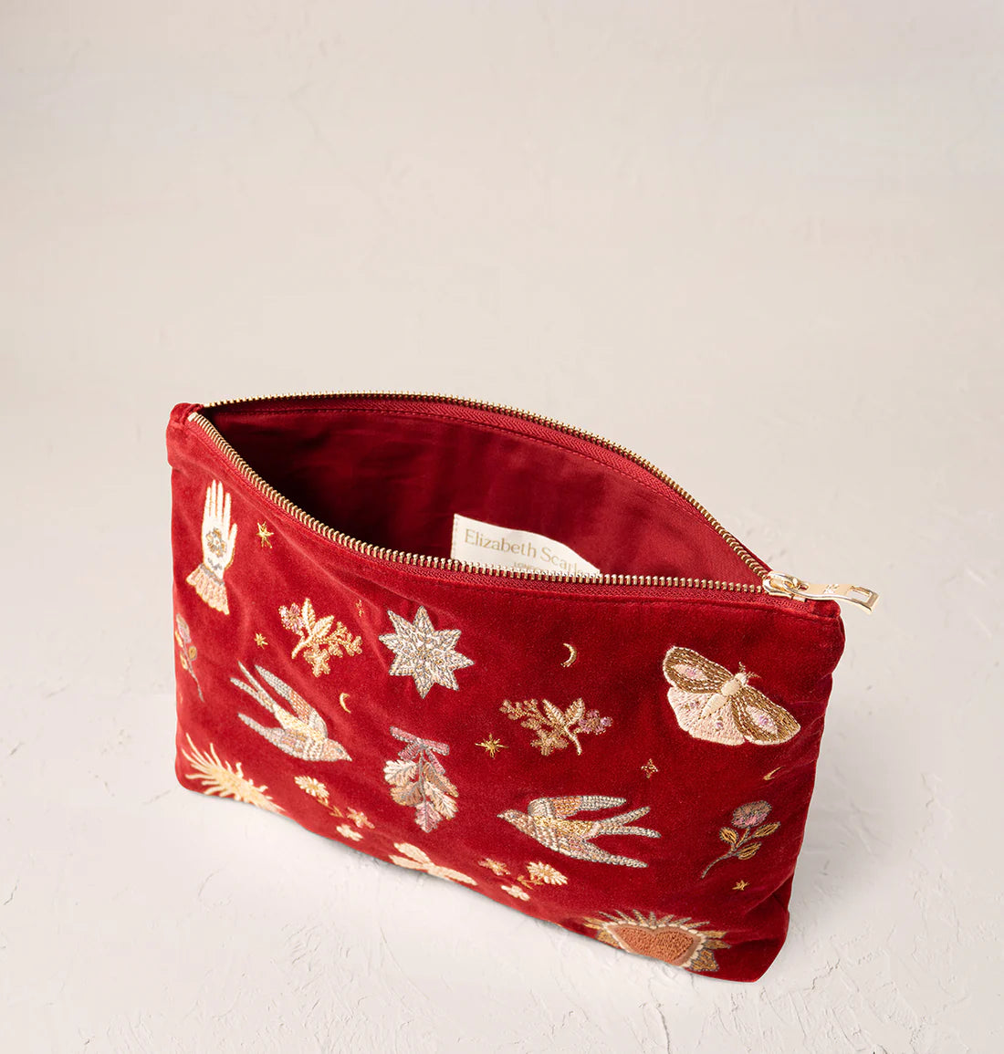 Golden Trinkets Velvet Everyday Pouch - Rouge