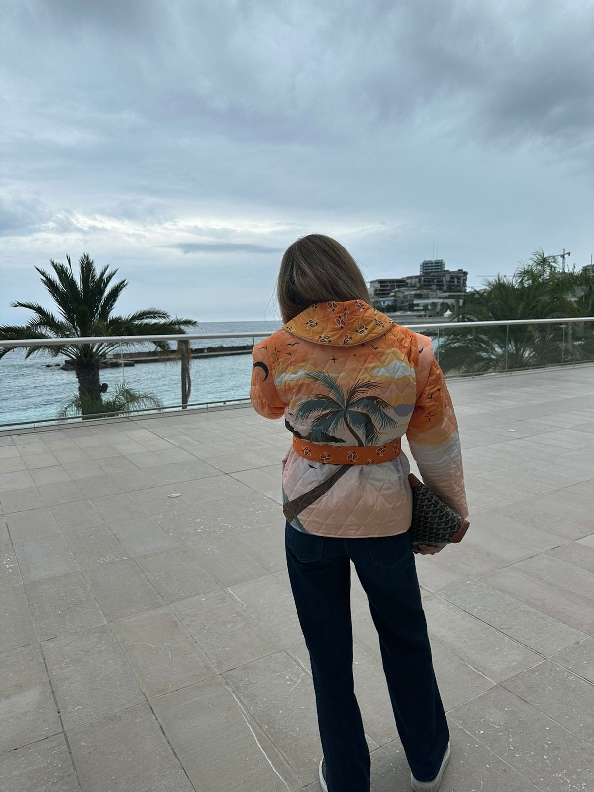 Double sided orange palm vest