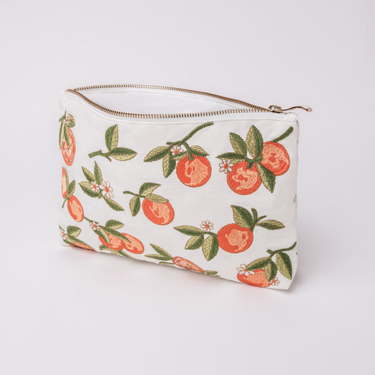 Orange Blossom Natural White Everyday Pouch