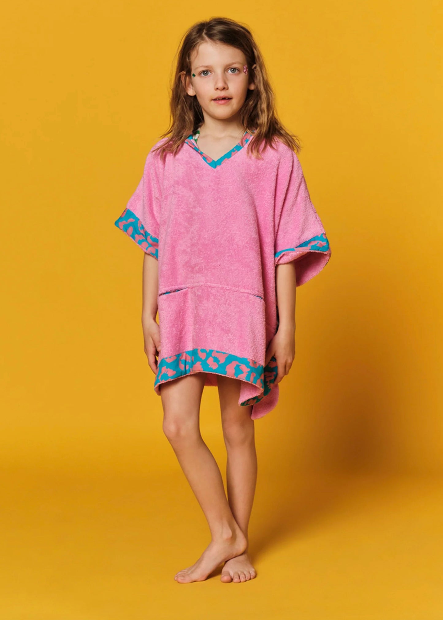 Funky Leopard Kids Poncho