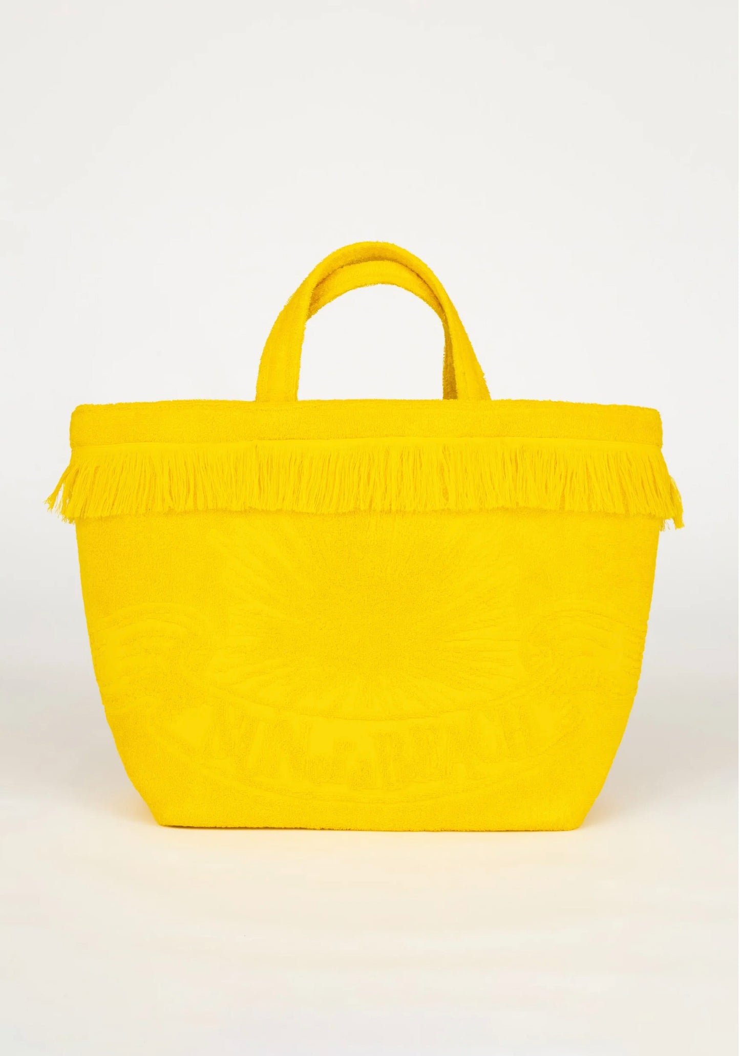 Athens Tiles Super Yellow Oversized Beach Bag