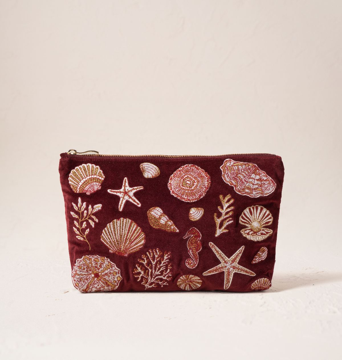 Ocean Treasures Velvet Everyday Pouch - Port