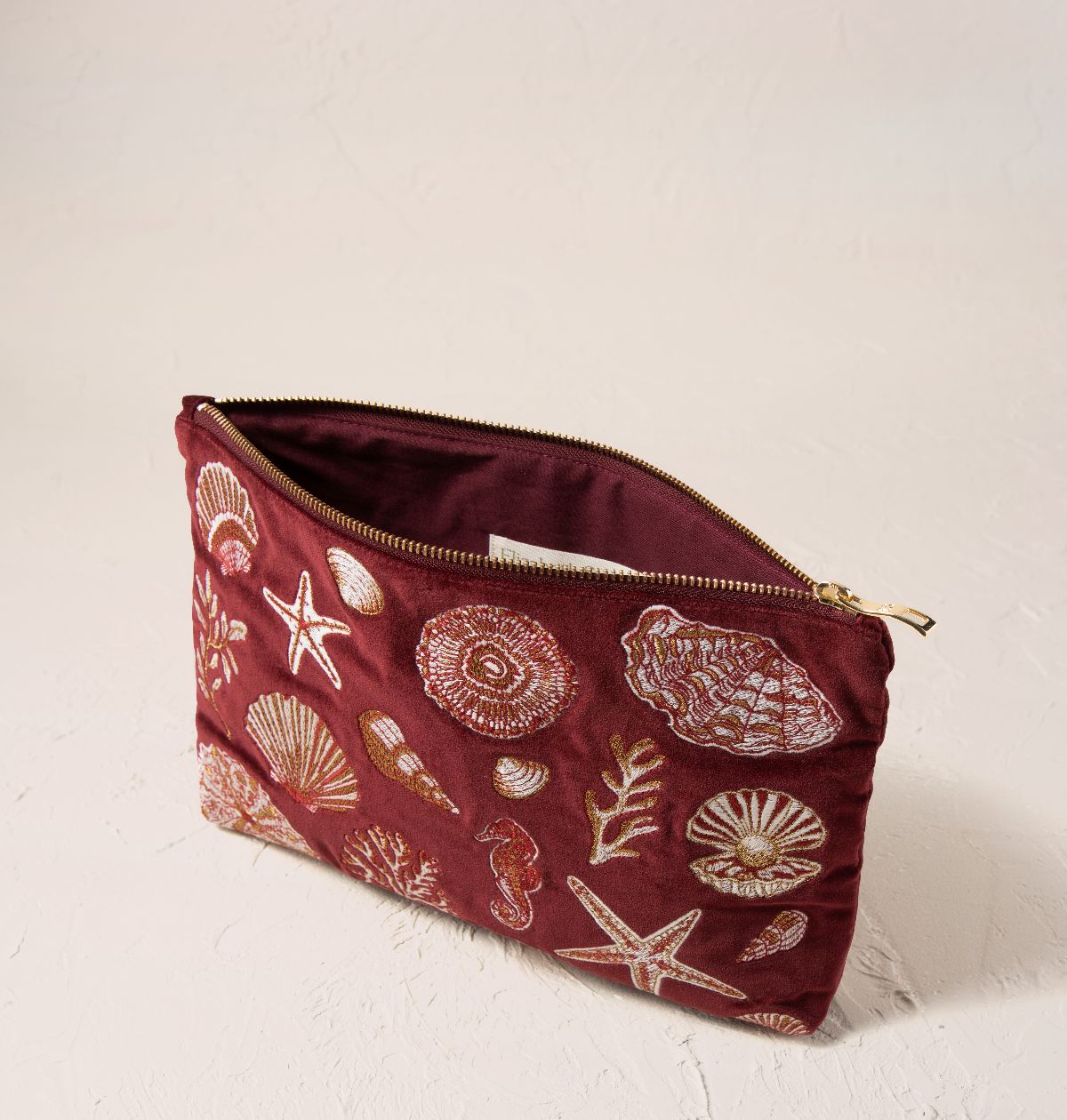 Ocean Treasures Velvet Everyday Pouch - Port