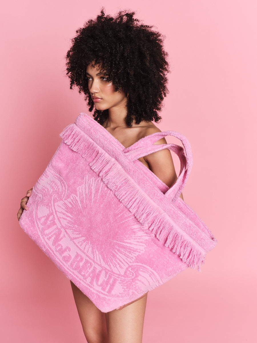 Surf n' Turf Bubblegum Oversized Beach Bag