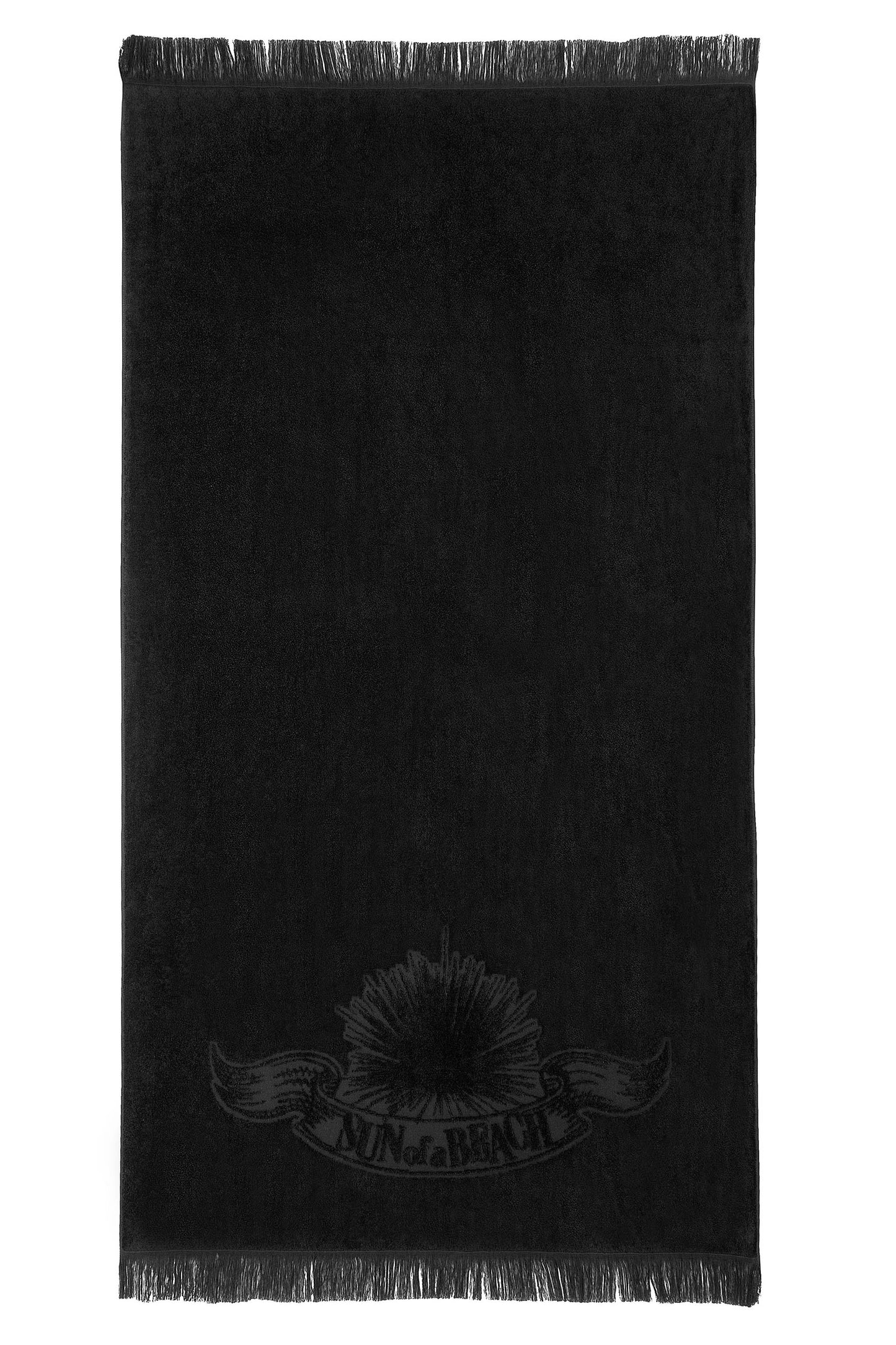 Just Black Monochrome Beach Towel